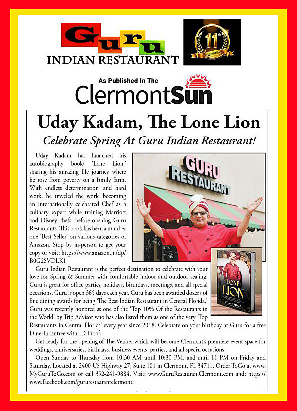 Guru Indian Restaurant Celebrate Spring